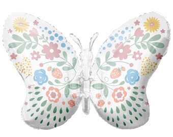 Garden Butterfly Balloon, Butterfly Party Décor, Spring Party Prop, Summer Birthday Foil Balloon, Butterfly Birthday Theme, Pink Party Decor