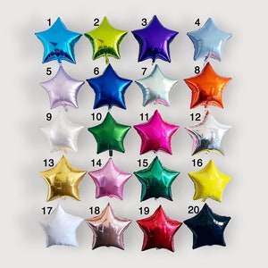 Individual Star Balloon | Birthday Party Decor | Celebration Balloons | Colorful Star Balloons | Star Balloons | Graduation Balloons
