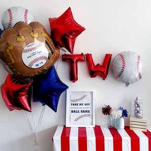 Baseball Second Birthday | Two Baseball Party | Boys Birthday Party | World Series Party | Baseball Party Decor | Red White & Blue Decor |