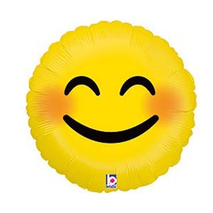 Emoji Face Balloon, Smiling Emoji, Instagram Themed Party Prop