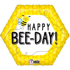 Bumblebee Balloon 18&quot; | Bumblebee Party Decor | Bee Balloon | Bumblebee Birthday Photo Prop | BAL026