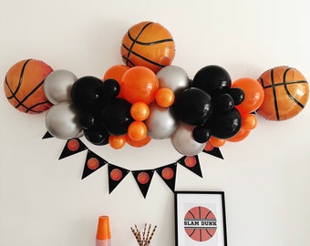 Basketball Party | Basketball Birthday |  Basketball Tournament Party | Basketball Party Decor | Black and Orange Party Decor