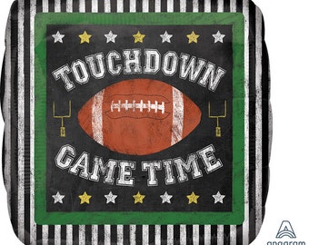 Game Time Balloon 18" | Football Party Decor | Touch Down Balloon | Tailgate Decor | Football Birthday Photo Prop | BAL022