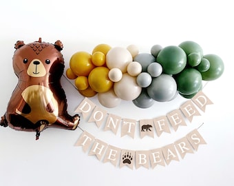 Camping Party Decor, Don't Feed The Bears Banner, Camping Decorations, Camping Theme Decorations, Woodland Party, Bear Party, Camp Birthday