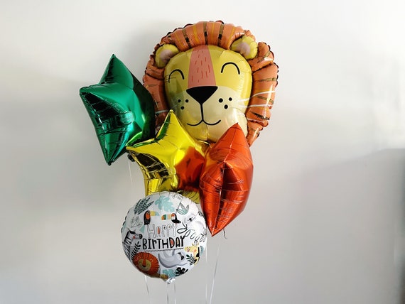 Cute Lion | Lion Safari Party | Jungle Party Decor | Safari Party Balloon Decor | Large Lion Balloon | Safari Birthday Party | Lion Decor | Il_570xn