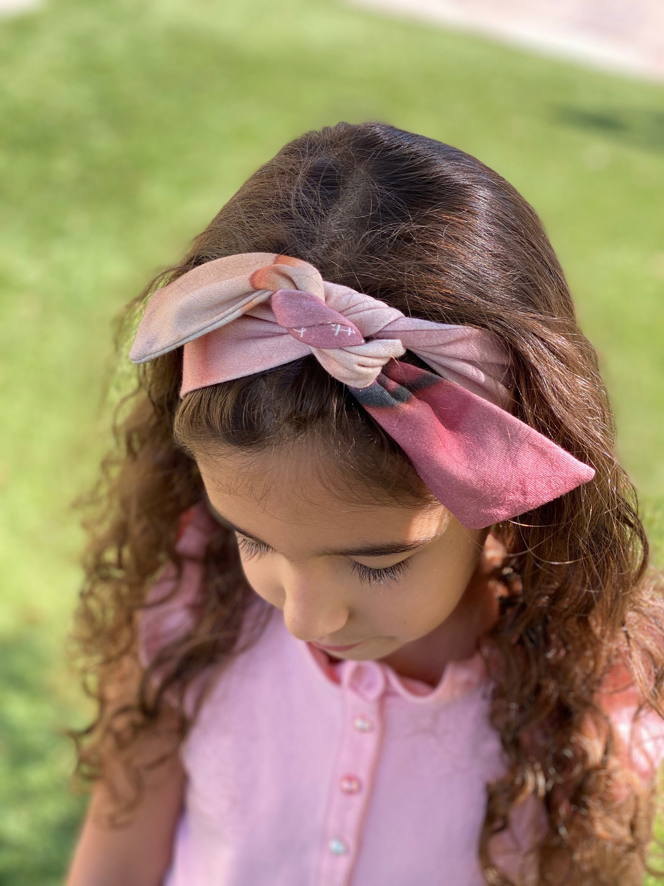 Baby Headband 100 Organic Cotton Adjustable Twilly Girl Etsy