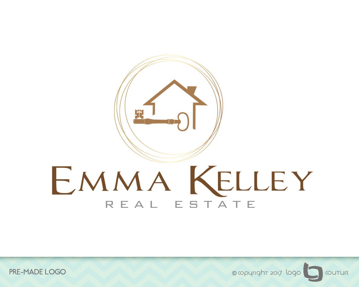 Premade Real Estate Agent Logo Real Estate Agency Real | Etsy