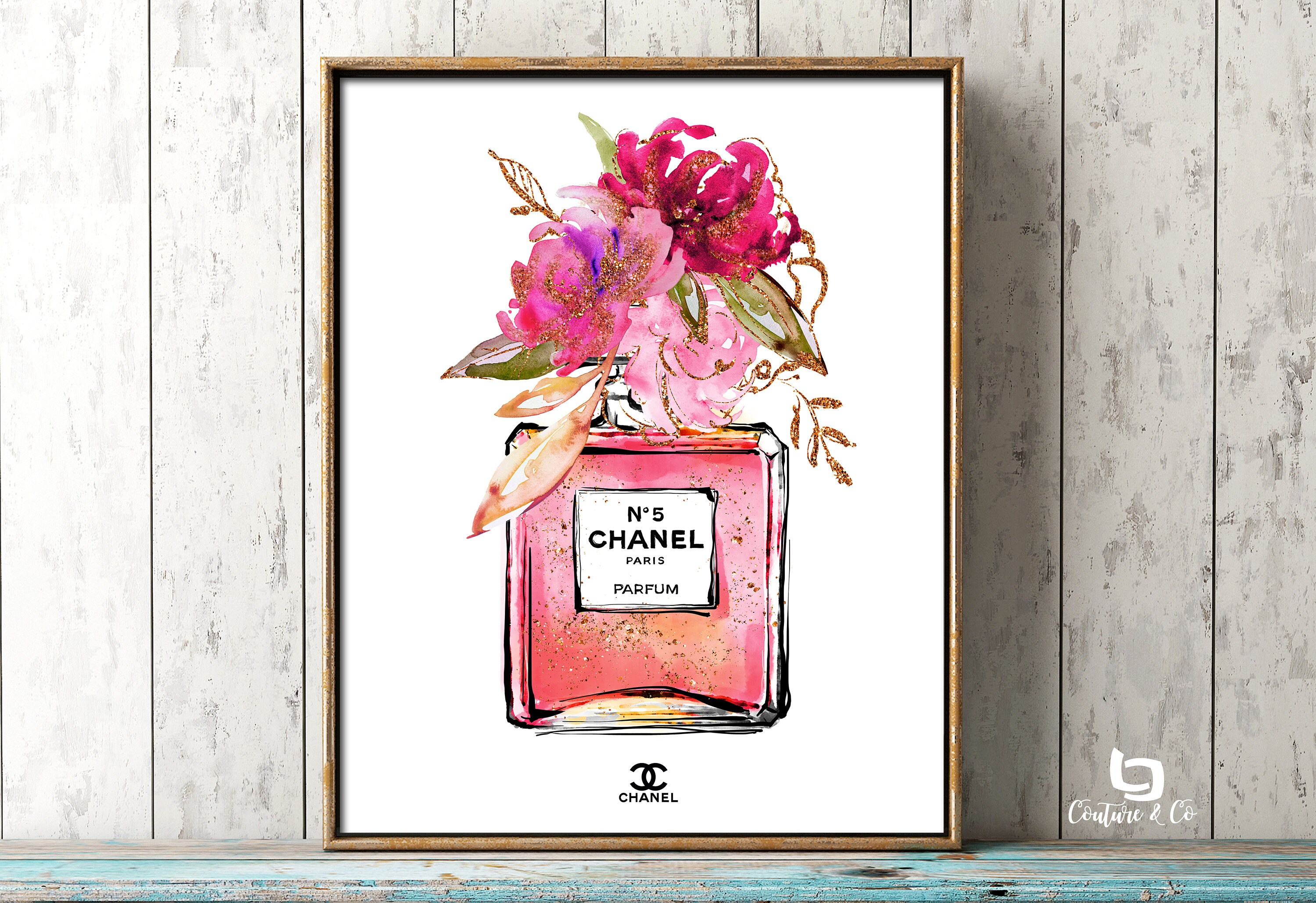 Chanel N5 Wall Art Coco Chanel Chanel Wall Art Chanel Etsy