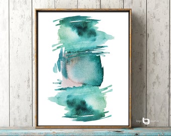 Contemporary Art Print, Green Abstract Painting, Abstract Watercolor Painting, Abstract Watercolor Art, Giclee Abstract Watercolor Print