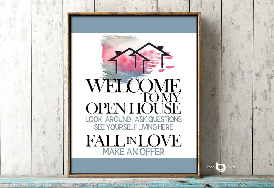 welcome-to-my-open-house-sign-print-real-estate-open-house-etsy