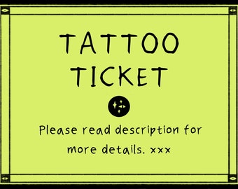 Tattooticket/tattoopas: ALLEEN toestemming voor gebruik van artwork voor tatoeage