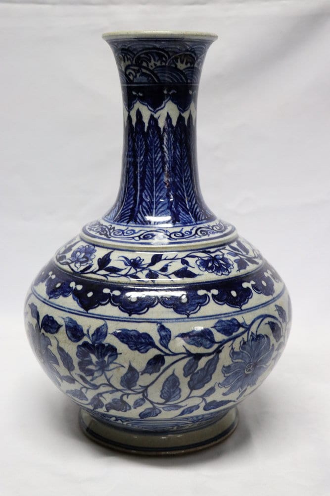 Antique Chinese Porcelain Blue and White Ming Dynasty Vase Etsy