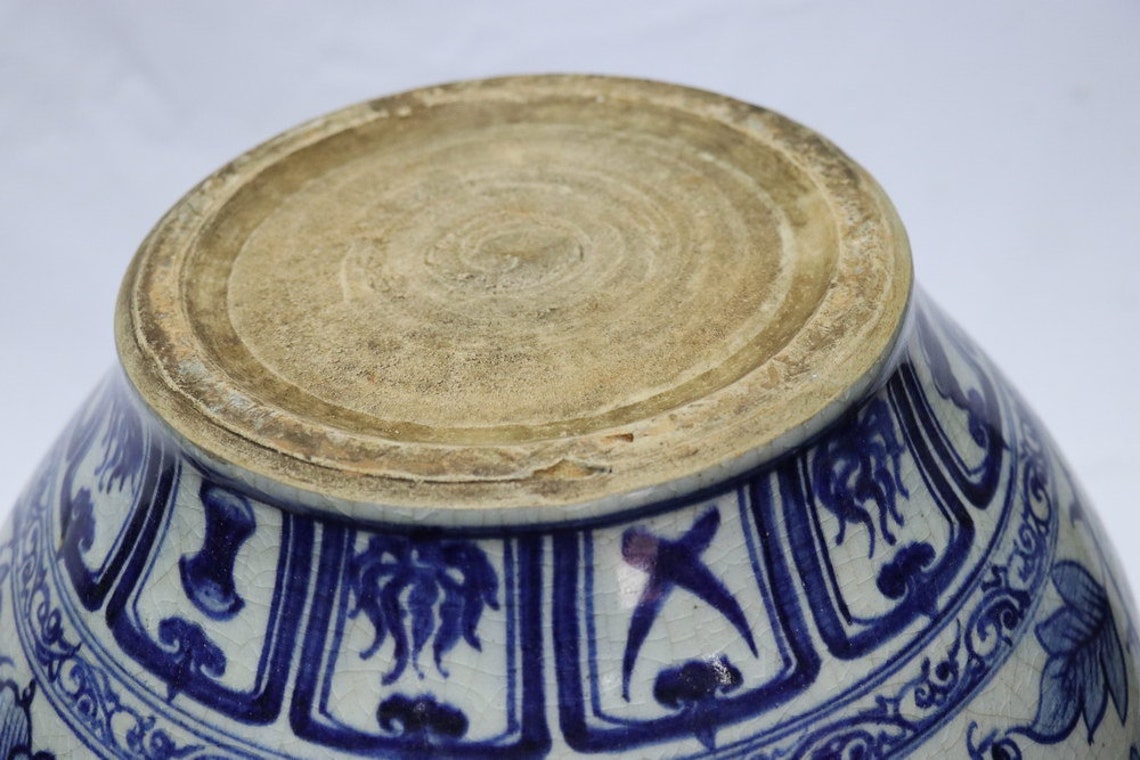 Antike chinesische Porzellan blauweiß Vase frühen Ming Etsy.de