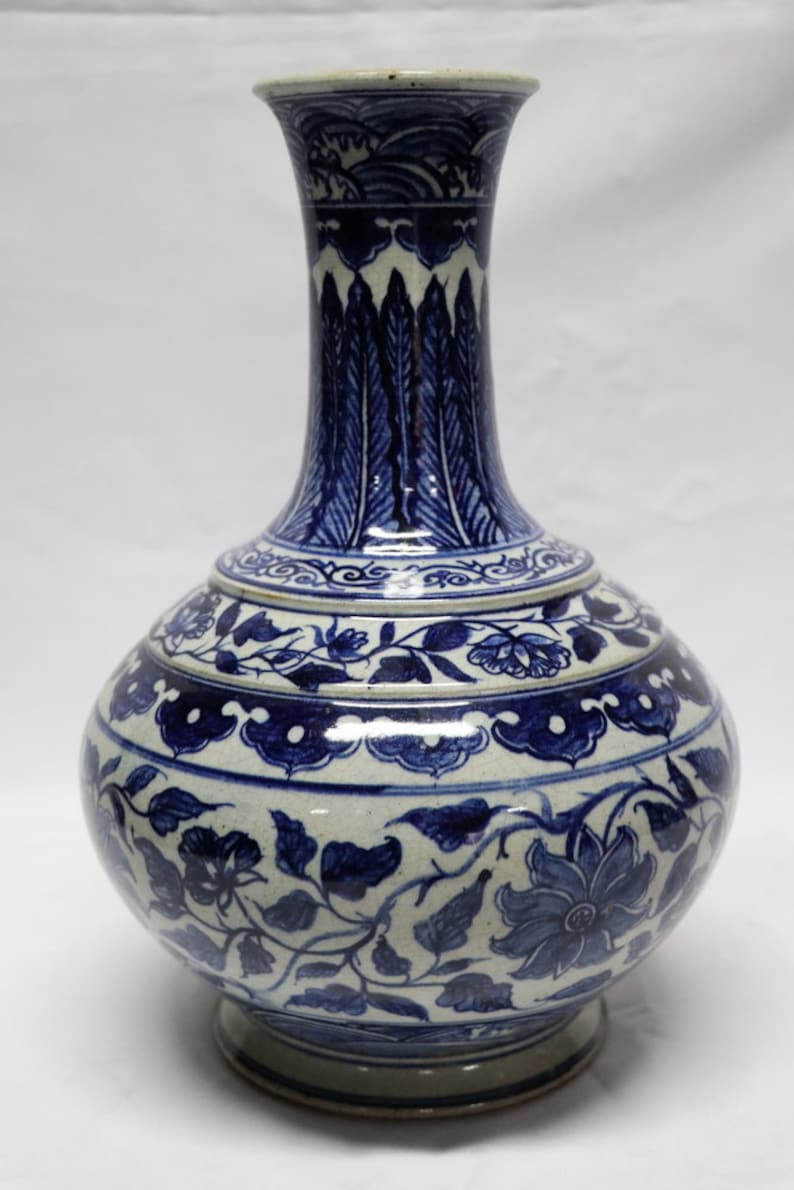 Antike Chinesische Porzellan Blau Und Wei Ming Dynastie Vase - Etsy.de