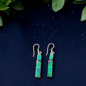 Orecchini in argento sterling 925 - Opale, orecchini pendenti, orecchini vistosi, orecchini pendenti in argento, orecchini in argento.