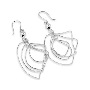 Dangle Earrings, Statement Earrings, Silver Dangle Earrings, Sterling Silver, Silver Earrings, Modern Earrings, Silver Drop Earrings