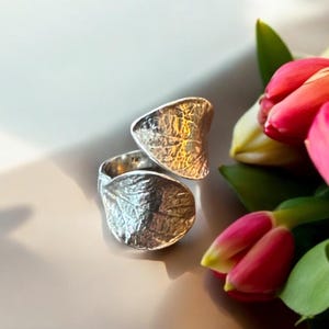 925 Sterling Silver Ring - Hojas, Silver Ring, Statement Ring, Silver jewelry, Adjustable Ring,