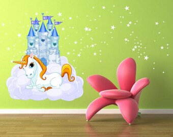 wall sticker unicorn enhjorningeenhoorneinhorn260n etsy
