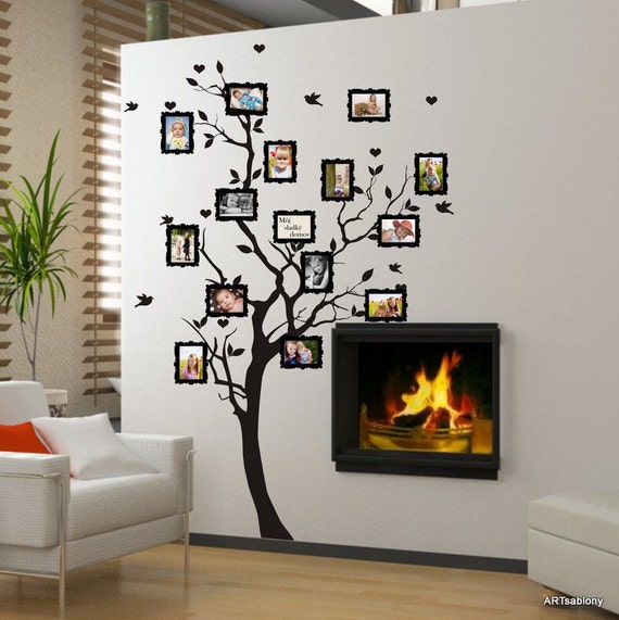 Items Similar To Sticker Family Tree For Photos Familietrae