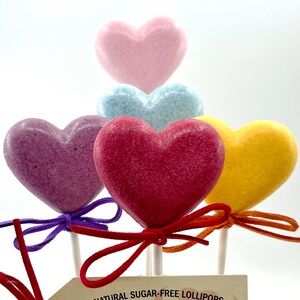 SUGARFREE LOLLIPOP SAMPLER. 5 flavors: Cherry, Dragon Fruit, Blue Raspberry, Elderberry and Pumpkin. Delicious, healthy natural candy gift