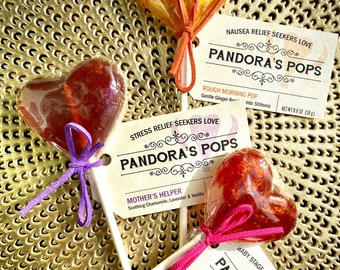 BABY SHOWER BOX: Delicious organic lollipop gift for pregnant women.  Morning sickness, calming and aphrodisiac