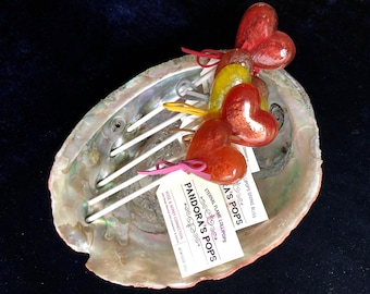 APHRODISIAC LOLLIPOPS: 5 flavor sampler. Unique sexy LOVE gift. Sensual, delicious, organic, herbal candy for date, flirting fun