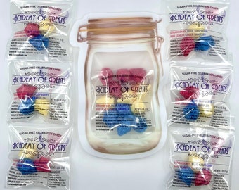 Sugar-Free Candy Jewels: Strawberry, Lemon, Blue Raspberry Sampler