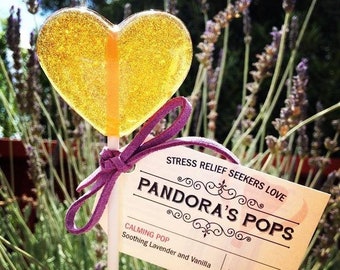 CALMING POPS: Lollipops for Stress & Trauma. Delicious, organic, herbal gift to relieve anxiety. For home, office, first aid or stress kit