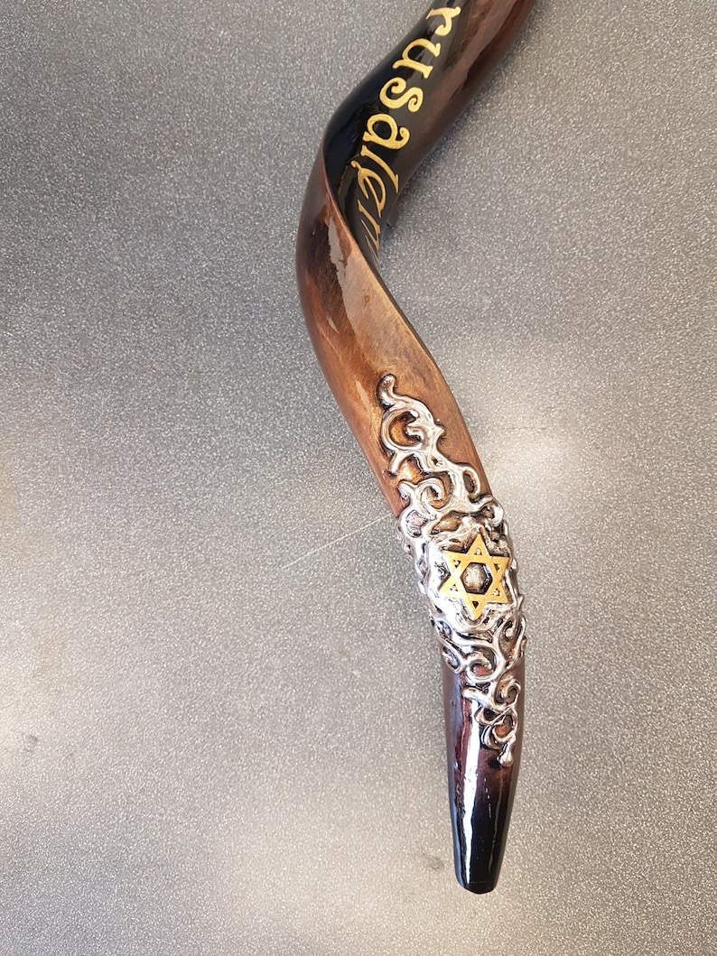 Shofar Jerusalem Menorah. 3D Relief Silver Plated. Gold Etsy