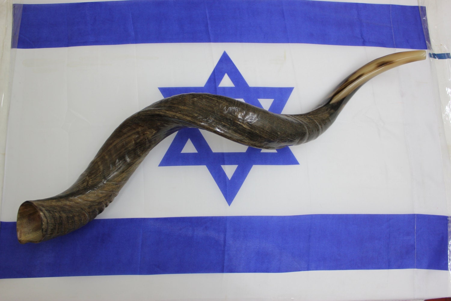 Shofar 36'' Full Natural Kosher Yemenite Kudu Horn Shofar. Best Sound