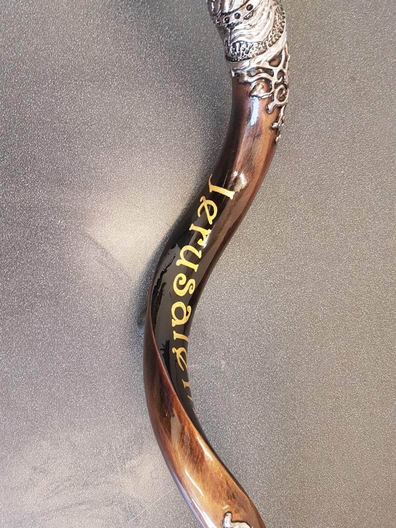 Shofar Jerusalem Menorah. 3D Relief Silver Plated. Gold Etsy