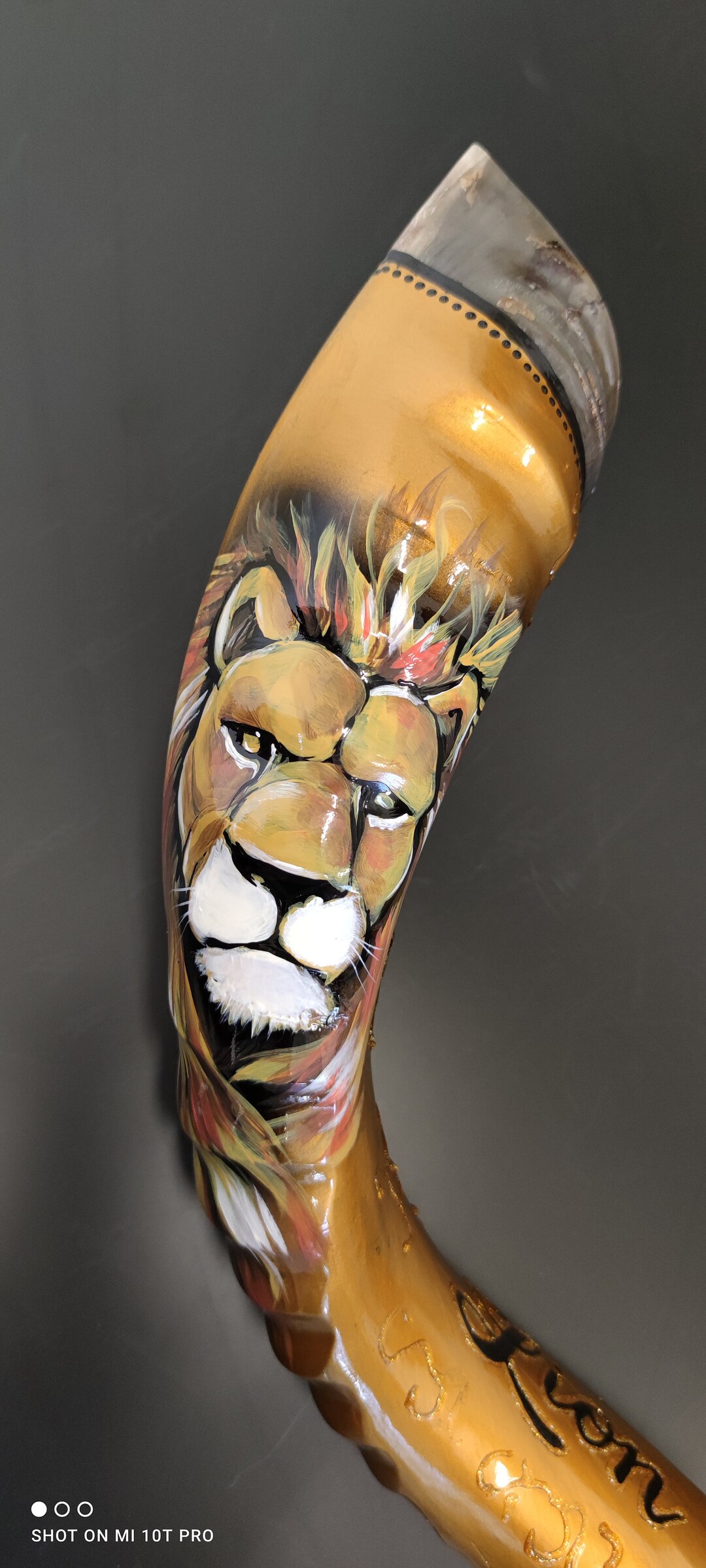 Art Shofar golden Lion of Judah Etsy