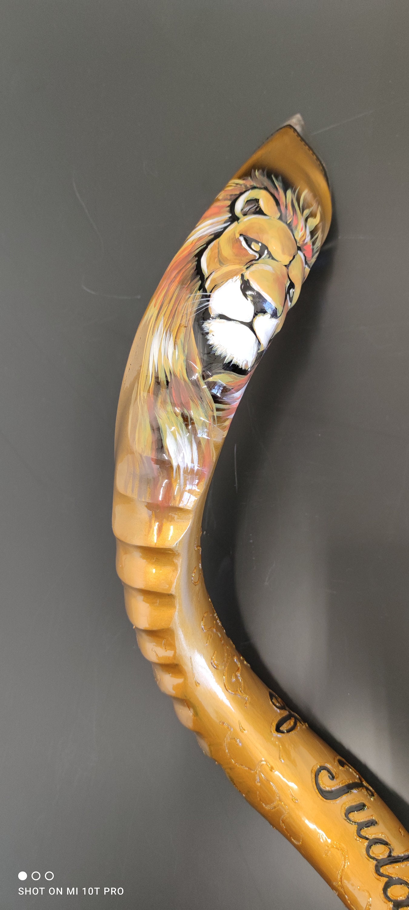 Art Shofar golden Lion of Judah Etsy