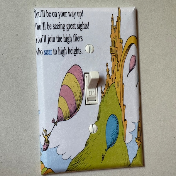 Dr. Seuss Oh the places you’ll go - Light Switch Cover Plate