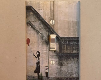 Banksy - Girl with Balloon Light Switch Cover Plate