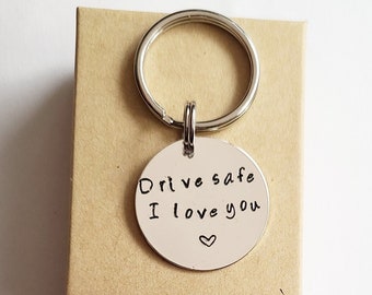 Drive Safe Keychain • Anniversary Gifts for Boyfriend