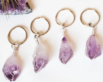 Crystal Keychain • Amethyst Keychain