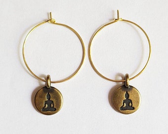 Buddha Hoop Earrings