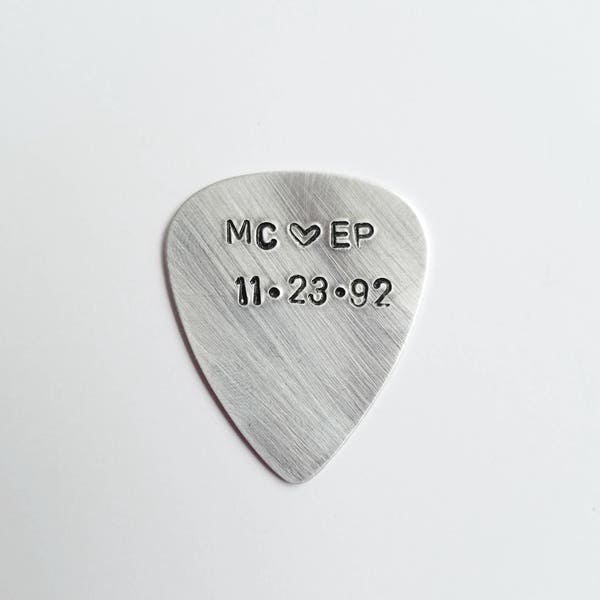 Anniversary for Boyfriend • Custom Guitar Pick • Initials Guitar Pick