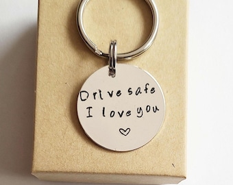 Drive Safe I Love You Keychain • Anniversary Gifts for boyfriend • Drive Safe Keychain