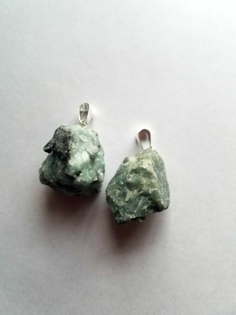 Raw Emerald Pendant