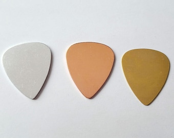 Anniversary Gift Ideas • Custom Guitar Pick • Aluminum, Copper, or Brass
