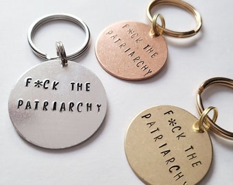 Fuck the Patriarchy Keychain CENSORED