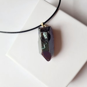 Titanium Aura Quartz Necklace