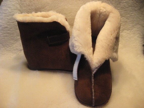 sheepskin velcro slippers