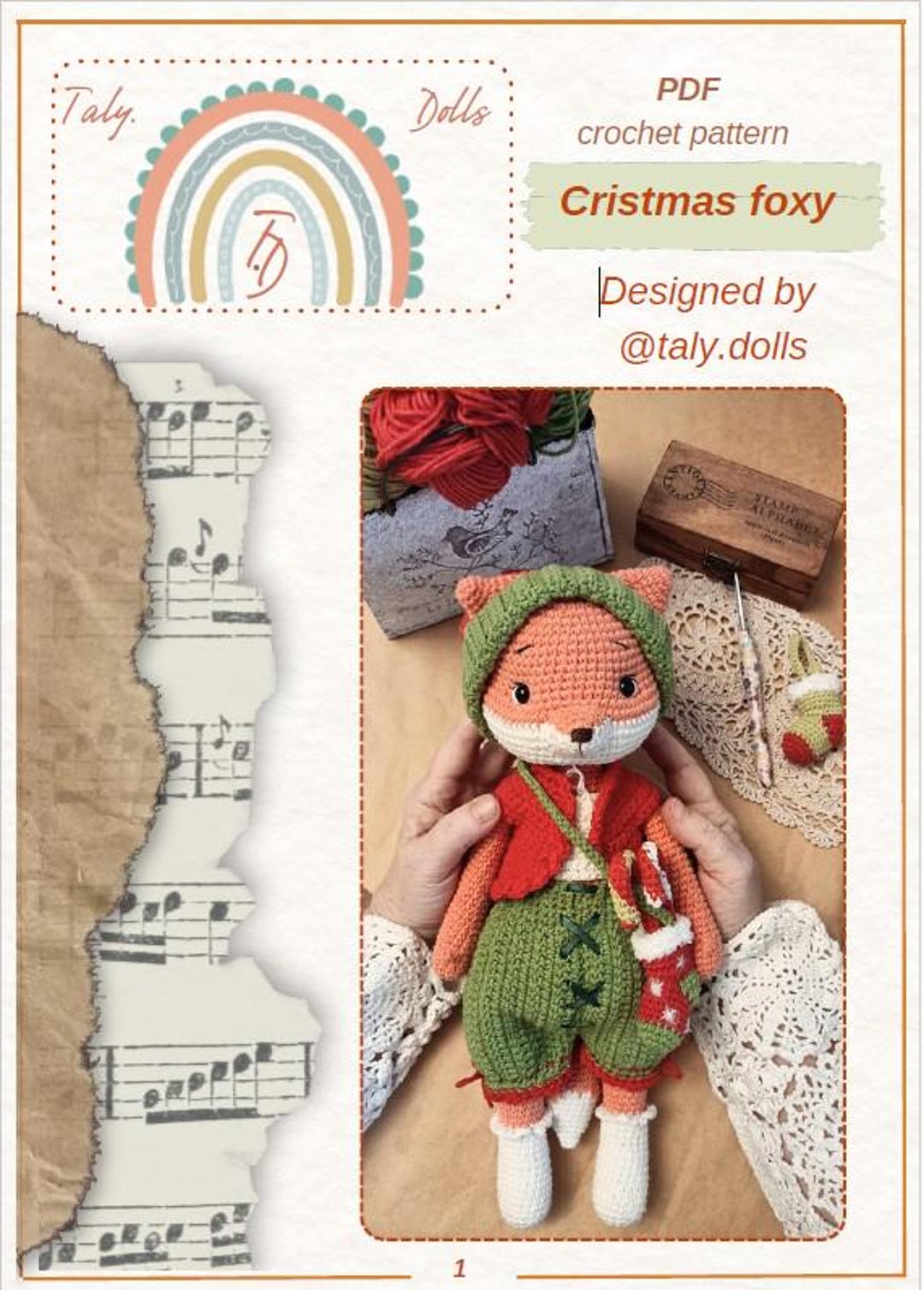 Crochet Fox Doll Pattern – PDF Amigurumi Pattern – Fox in Outfit - Etsy