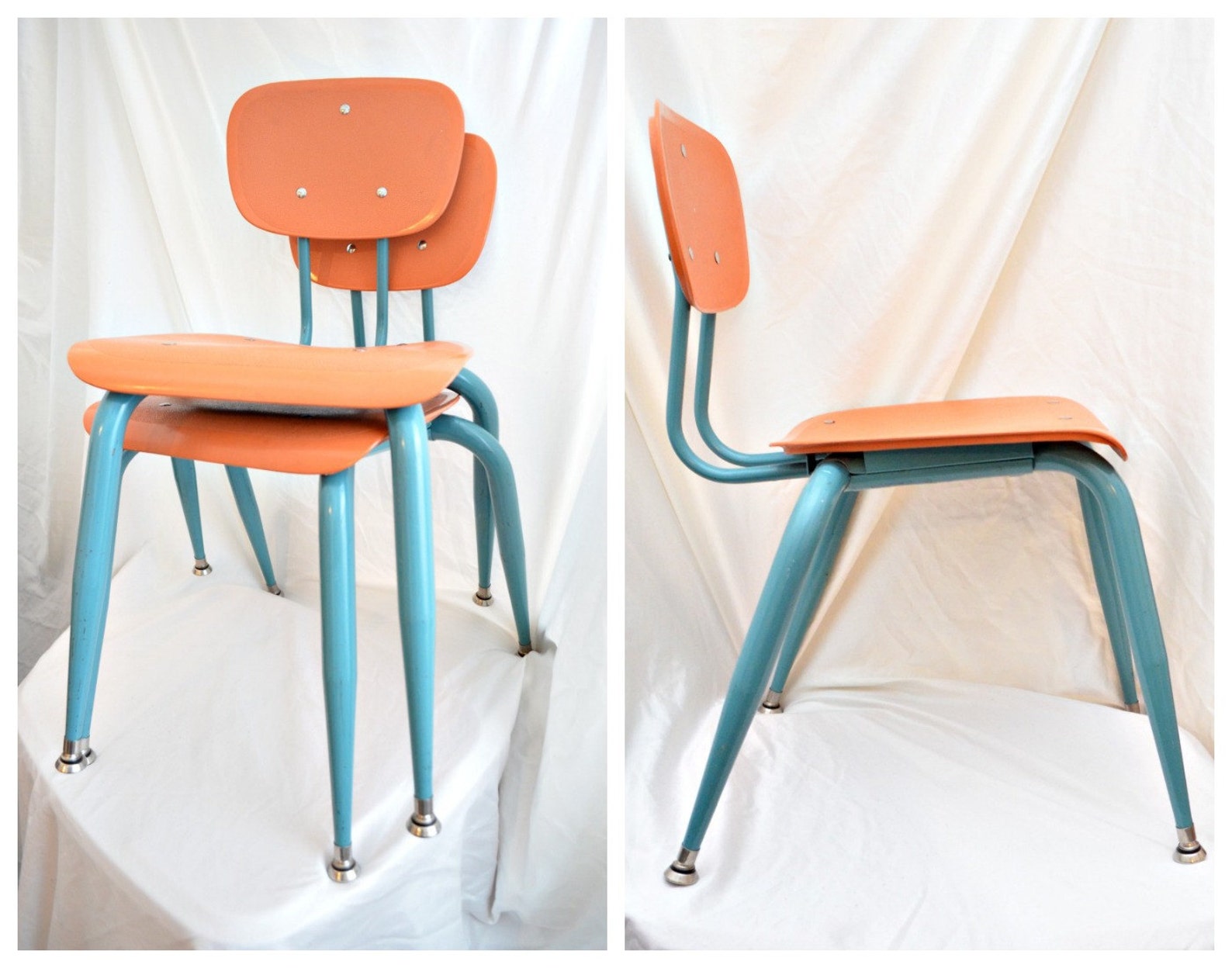 1960s vintage school chairs pair mid century childs chair in Etsy