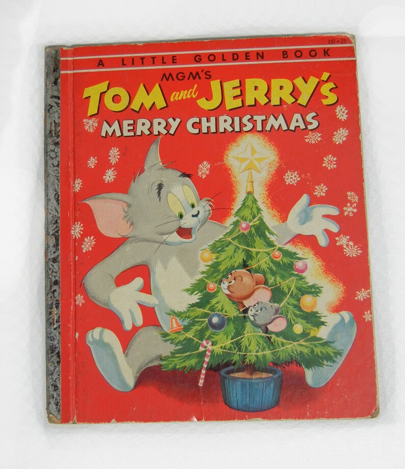 Tom and Jerrys Merry Christmas Little Golden Book 1st Edition image 0