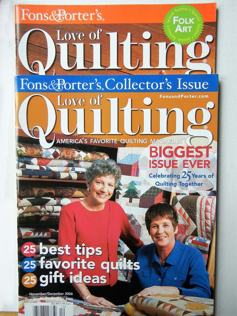 Love of Quilting Magazines Fons and Porter Set of 2 image 0