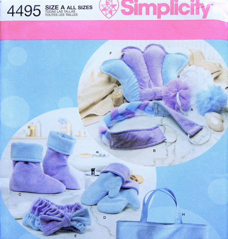 Sewing Pattern Spa Accessories Mitts and Boots Simplicity image 0